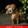 Adorno de Caballo Volador de Sándalo Verde, Tamaño 4.0x5.5, Decoración de Escritorio, Artesanía para Manipular y Jugar
