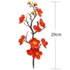 Decoração de Bolo de Aniversário Flor de Ameixa Vermelha para Aniversário de Idosos Aniversário Gong Shou Po Decoração de Bolo Plug-in para Assar