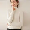 Suéter de cachemira Bai Cai Rong 2026 para mujer con mangas raglán, diseño de cuello alto y un ajuste holgado, suave y cómodo