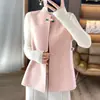 Chaleco de Lana de Nuevo Estilo Chino Otoño/Invierno 2026 para Mujer, Top Retro sin Mangas con Botones, Ropa Exterior de Moda para Mamá