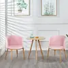 Juego de Mesa y Sillas de Negociación Imitación Madera Maciza Nórdica, Sillas Modernas Minimalistas, Mesa Redonda Creativa para Ocio, Sillas de Comedor para Cafetería y Tienda de Té de Leche