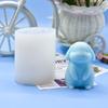 Molde de vela de aromaterapia de coelho DIY presente de aniversário molde de silicone para bolo de cozimento molde de argila de coelho tridimensional