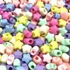 Cuentas Redondas de Agujero Grande de 6-16 mm Color Macarrón Cuentas Acrílicas Materiales para Manualidades DIY para Niños Cuentas Sueltas de Color Caramelo