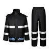 Conjunto de Impermeable Reflectante de Dos Piezas y Pantalón de Lluvia al por Mayor para Vigilancia de Tráfico, Saneamiento, Ciclismo y Protección Laboral, Transpirable y a Prueba de Tormentas