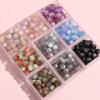 Cuentas mágicas mate de resina de 8/10 mm, cuentas redondas, cuentas sueltas, material de joyería pequeña con cuentas para pulsera y collar DIY hecho a mano