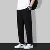 Nuevos pantalones de verano para hombre con un toque de alta gama, pantalones casuales rectos de tendencia retro americano, corte holgado, con caída, pantalones deportivos de pierna ancha