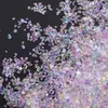 Fragmentos de Piedra Triturada de Vidrio Iridiscente, Partículas de Cristal Irregulares de Color Mixto, Relleno para Joyería DIY, Materiales para Uñas