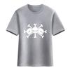 Nueva camiseta de One Piece Anime bidimensional para hombre y mujer, camiseta de verano de algodón de manga corta con la bandera de calavera pirata de Luffy Solon
