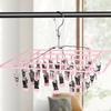 Tendedero de Calcetines de 28 Clips Tendedero de Ropa de Acero Inoxidable para Balcón Uso en Casa con Perchas para Secar Ropa Interior y Guardar Pantalones