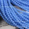Cuentas redondas brillantes multicolor de 8 mm 40 cm cuentas de vidrio de color sólido cuentas sueltas cuentas de luz transparentes accesorios para joyería de imitación de jade