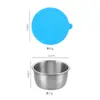 Prato de Molho para Mergulhar de Aço Inoxidável 304 Prato de Tempero Doméstico Copo de Molho com Tampa de Silicone Selada Prato de Molho para Tempero de Churrasco