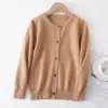 Cardigã de tricô infantil, suéter de lã liso, suéter de cashmere gola redonda, suéter liso para meninos, suéter gola redonda para meninas, casaco pequeno