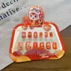 Novas Unhas Infantis Removíveis Vestíveis na Caixa para Meninas, Adesivos de Unha Removíveis, Adesivos de Unha Exquisitos de Desenho Animado, Peças de Unha