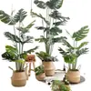 Estilo Ins Escandinavo Planta Artificial Planta Verde Biônica Enfeites Decorativos Monstera Falsa Sala de Estar Interior Árvore em Vaso de Chão