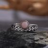 Diseño Nicho Plata Esterlina S925 con Polvo Natural Color Oro Verde Australiano Anillo de Plata Baotai para Mujer Anillo Liso de Doble Capa Anillo Abierto