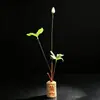 Empratamento de Banquete Rural Estilo Chinês com Flores e Plantas Artificiais, Decoração de Bandeja Artística para Hotel, Embelezamento Criativo de Pratos Frios e Sashimi com Flores Pequenas