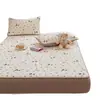 Sábana acolchada impermeable tipo A, pieza única, funda de cama antideslizante, protector de colchón de cobertura total, funda de cama resistente a la suciedad y al polvo, 3 piezas