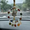 2026 Nuevo Modelo Cristal Ceniza de Incienso Esmaltado Hoja de Oro Perla Brocado Song Gato de la Fortuna Dios de la Riqueza de Cinco Caminos Colgante para Coche Colgante para Bolso