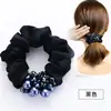 Goma para el pelo con lazo de color oscuro estilo coreano para mujer, modelo nuevo de alta gama 2026, accesorio para el pelo, goma elástica para moño