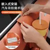 Portavasos de almacenamiento para coche con estante lateral es conveniente y no obstruye la vista; El portavasos y el bolsillo de almacenamiento son estables y no se caen los artículos