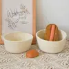 Cesta de Fermentação de Pão Trançada em Rattan, Conjunto de Tigelas de Pão de Fio de Algodão Estilo Europeu Indonésio, Cesta de Armazenamento Feita à Mão, Atacado