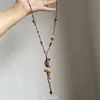 Trajetória Estelar ~ Colar Laço Retrô Boêmio Novo Estilo Étnico Chinês Colar Longo de Suéter