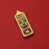 Thangka Tibetano Zha Ji La Mu Pingente Pequeno Dourado de Thangka para Mulheres Deus da Riqueza Pequena Barra de Ouro Mini Caixa de Gau Concha Quadrada Atacado