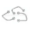 Anillo de Herradura en Forma de U de Acero Inoxidable Grado Médico 316 Barra C Tornillo de Rosca Externa Bola Joyería para Perforación de Labio Perforación de Nariz Perforación Corporal