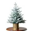 Árbol de Navidad nevado 100% PE de 60 cm/90 cm, decoración de escritorio para el hogar, exportado a Corea, árbol de maceta de hierro nevado de PE