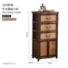 Aparador de Madeira Maciça Vintage Armazenamento Estilo Country Americano Sala de Estar Armário Antigo Pousada Armário de Jantar Balde Decorativo Criativo Armário