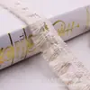 Exclusivo transfronterizo para encaje de borla de algodón beige accesorios de ropa DIY bufanda cortinas en stock