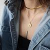 Cadena de Acero Inoxidable Apilada Hueso de Serpiente Cadena de Cuchillas Europea y Americana Transfronteriza Collar para Mujer, Joyería que No se Desvanece para Hombre, Estilo Europeo y Americano