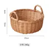 Cesta de Mimbre Personalizada para Pan, Cesta para Bollos al Vapor, Cesta de Almacenamiento para el Hogar, Decoración de Escritorio Tejida a Mano, Cesta para Guardar Huevos y Frutas