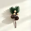 Suministro transfronterizo de Navidad: ramas de plantas artificiales, agujas de pino, ramas de flores, accesorios, decoraciones festivas, plantas artificiales, bayas rojas, ramas de frutas