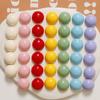 Zhentu 16mm Estilo Coreano Versátil Colorido Color Sólido Redondo DIY Materiales de Accesorios de Resina para Pendientes, Pinzas para el Cabello y Fundas de Teléfono para Mujeres
