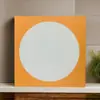 Papel para tarjetas de arte infantil con borde cuadrado exterior y centro redondo, pintura de arte para niños, boceto, marco de lente, pintura china, estilo antiguo, estudio de pintura hecho a mano, papel para bocetos 8K