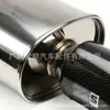 Tubo de Escape de Aço Inoxidável para Carro 2 polegadas 3 polegadas m Silenciador de Escape Tambor Plano Tubo de Escape de Fibra de Carbono Hk*