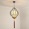 Nuevo candelabro pequeño de noche para dormitorio chino, lámpara de loto Zen para restaurante, estudio, casa de té, pasillo, lámpara colgante de una sola cabeza