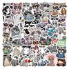 60 adesivos de grafite de guaxinim fofo da série de animais para mala, copo, scooter, atacado