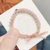 Pulseira de Corda de Cabelo com Pérolas Tecida à Mão Elástico de Dupla Finalidade Anel de Cabelo Morandi Corda de Cabeça Feminina Personalizada Elástico de Corda com Contas