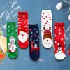 Comercio Exterior Transfronterizo Europeos y Americanos Calcetines Navideños Más Vendidos Estilo Nuevo Papá Noel Renos Muñeco de Nieve Calcetines de Media Pantorrilla para Hombres y Mujeres
