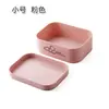 Caja de almacenamiento de cosméticos de escritorio de plástico translúcido esmerilado para labiales con tapa, caja para mascarillas, caja organizadora para productos de cuidado de la piel