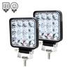 Luz de trabalho LED para carro transfronteiriça WJ mini quadrada 16 luzes 48W luz auxiliar farol modificado holofote