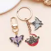 Aleación de Zinc Goteo de Aceite Mariposa Colorida Fantasía Colgante Hecho a Mano DIY Pendientes Llavero Pulsera Accesorios de Joyería