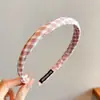 Nueva diadema de cuadros colorida de alta gama para mujer, dulce accesorio para el cabello de corona alta, pinza para el cabello, adorno para el cabello, diadema