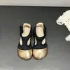 Zapatos de Princesa para Niñas 2026 Verano Estilo Coreano Zapatos de Piel con Corte Lateral Boca Baja de Moda de Caña Baja Suela Suave Elegantes Zapatos para Niños