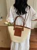 Bolsa de Playa Tejida de Gran Capacidad para Mujer Pedido Extranjero Verano 2026 Nueva Bolsa de Paja Canasta de Hombro Único Bolso Tote