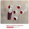 Âncora Acabamento Vermelho Broca Super Flash Vaca Vermelha Diamante Bola Nail Art Ornamento de Diamante Ano Novo Ornamento de Unha de Cristal Vermelho