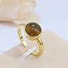 Anillo geométrico de ojo de tigre, estilo Ins, ligero, de lujo, personalizado, de moda, con apertura de piedra natural, ajustable, gran oferta transfronteriza