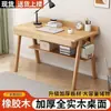Mesa escandinava de madeira maciça para escrita no quarto, mesa de estudo em casa para estudantes, mesa simples para computador de mesa e cadeira